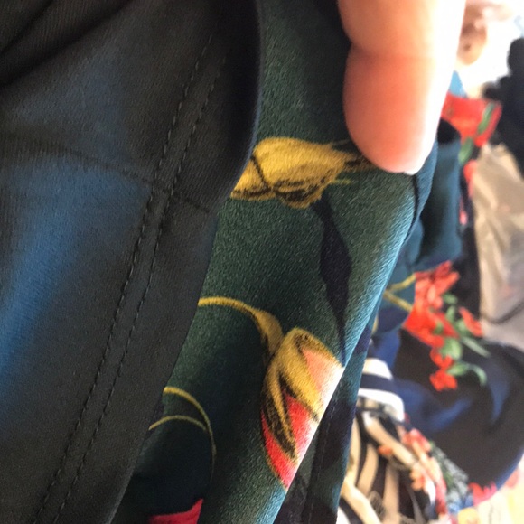 Collective Concepts Hunter Green Floral Dress - Picture 9 of 10